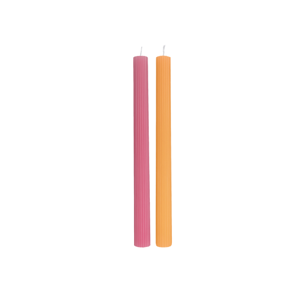 Fleur Candela a bastoncino - Soleil E Rosa, 2 x 25 cm