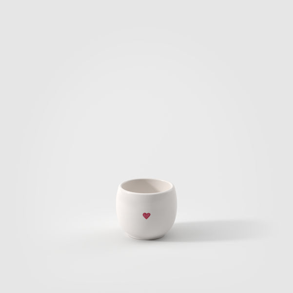 With Love Portauovo bianco, Premium Porcelain