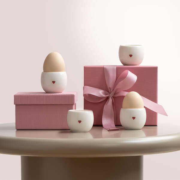 With Love Portauovo bianco, Premium Porcelain