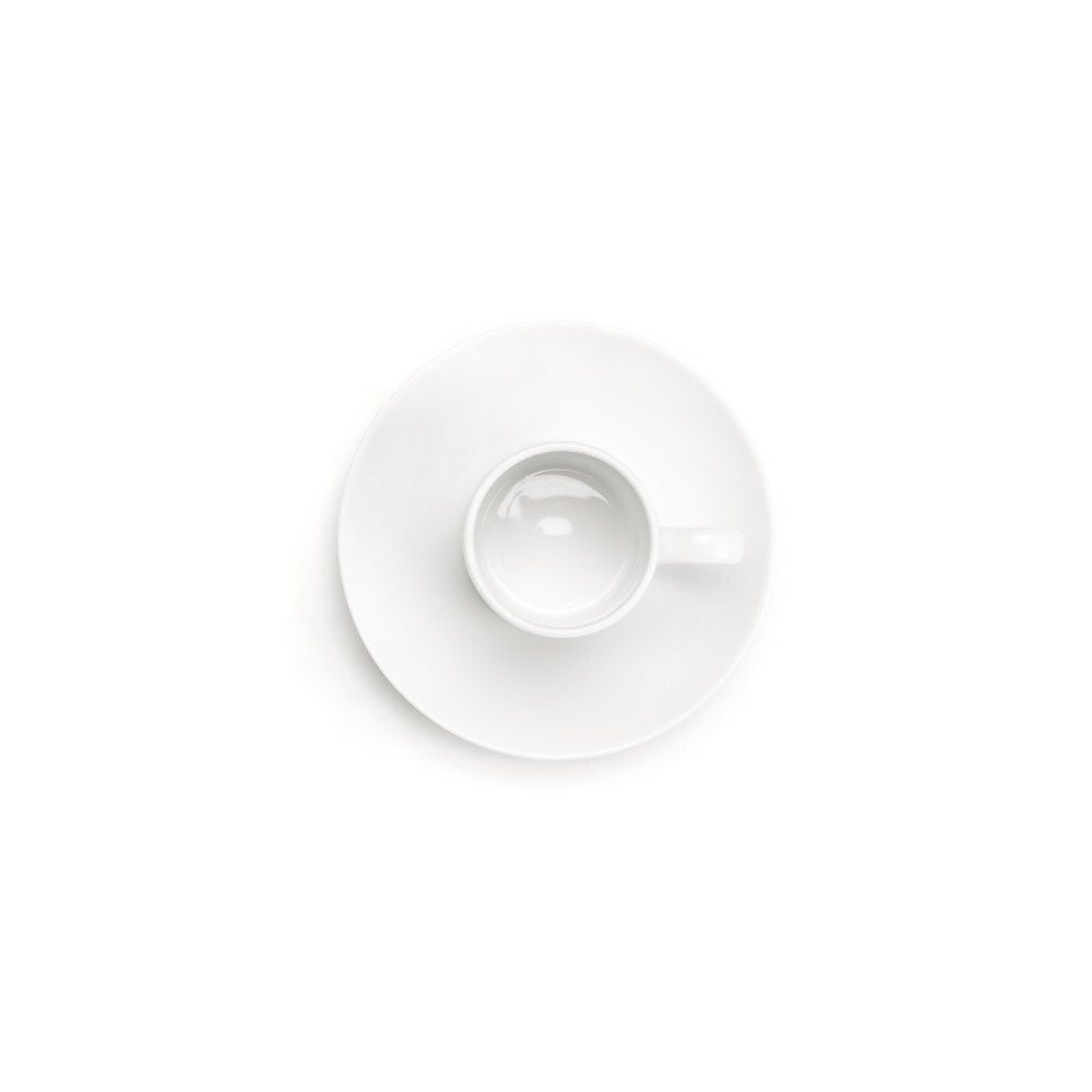 DOMUS WEISS WHITE Set 2 Tazze Caffe' con Piattino