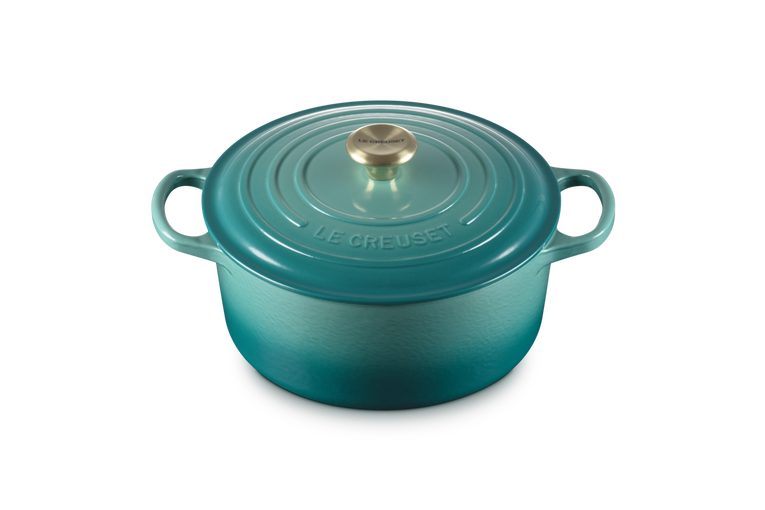 Cocotte rotonda Evolution in ghisa vetrificata - Bleu Riviera 22 CM / 3.3 L