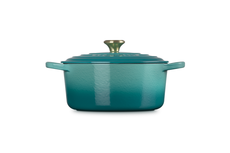 Cocotte rotonda Evolution in ghisa vetrificata - Bleu Riviera 22 CM / 3.3 L