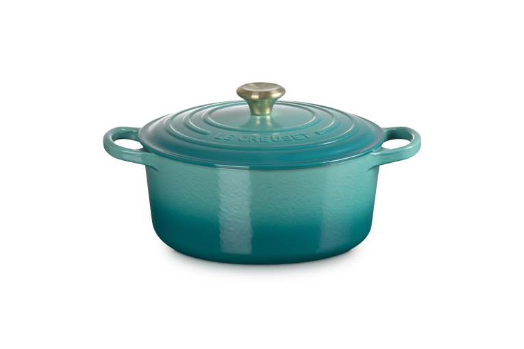 Cocotte rotonda Evolution in ghisa vetrificata - Bleu Riviera 24 CM / 4.2 L