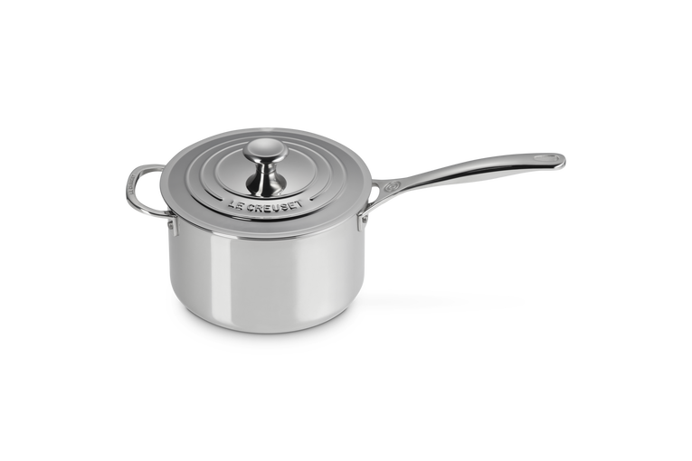 Casseruola con coperchio e maniglia in acciaio inox - 20 CM / 3.8 L