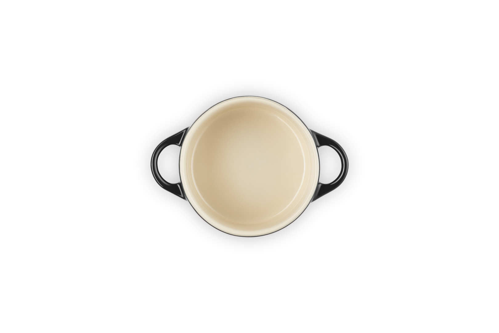 Mini cocotte rotonda in gres vetrificato - Nero Lucido 10 CM / 0.25 L