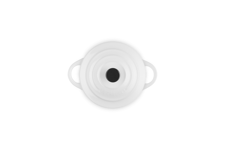 Mini cocotte rotonda in gres vetrificato - Bianco 10 CM / 0.25 L