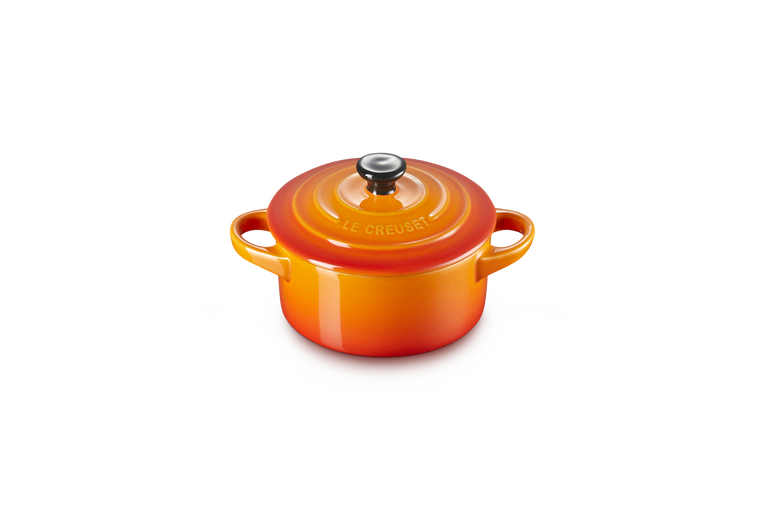 Mini cocotte rotonda in gres vetrificato - Arancio 10 CM / 0.25 L