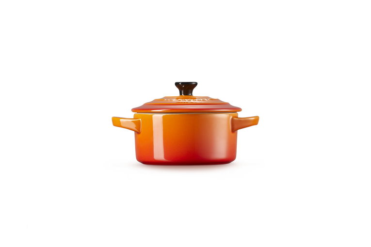 Mini cocotte rotonda in gres vetrificato - Arancio 10 CM / 0.25 L