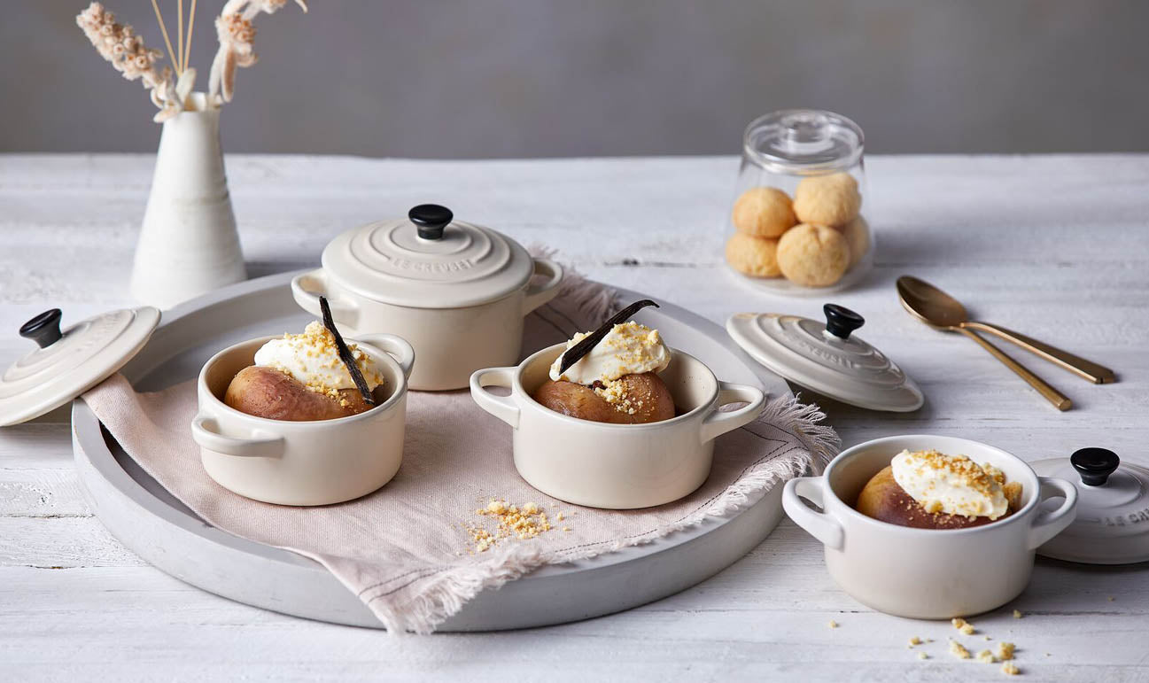 Mini cocotte rotonda in gres vetrificato - Meringue 10 CM / 0.25 L