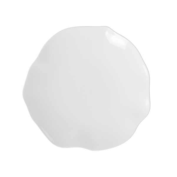 PURA Piatto gourmet bianco - 32,1 x 32,1 cm, Premium Bone Porcelain
