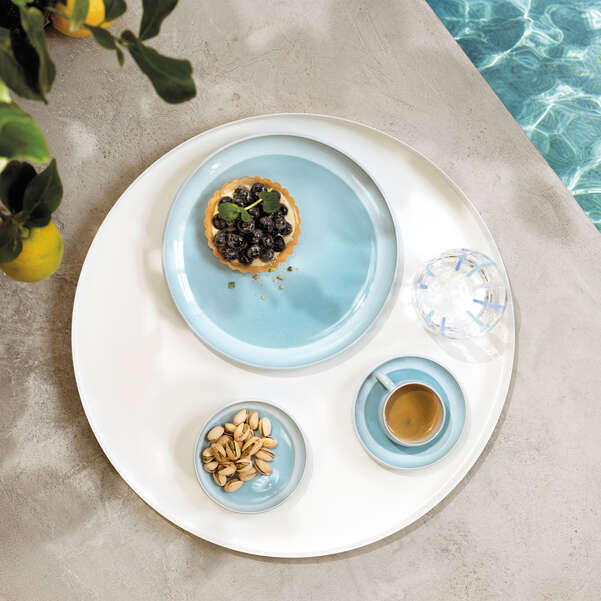 PERLEMOR Piatto da dessert/ colazione - Blu, Premium Porcelain
