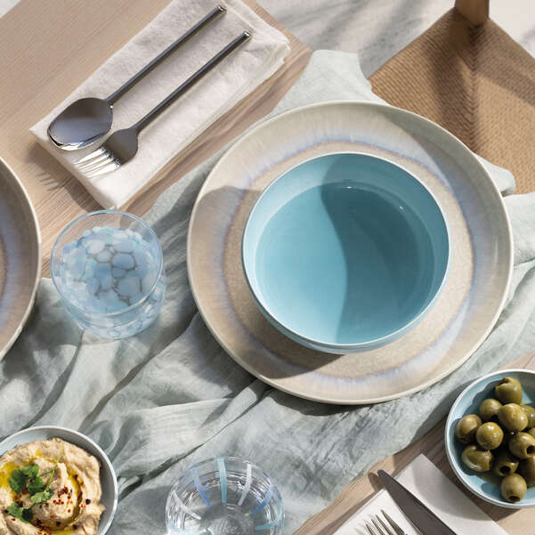 PERLEMOR Ciotola per cereali - Blu, Premium Porcelain