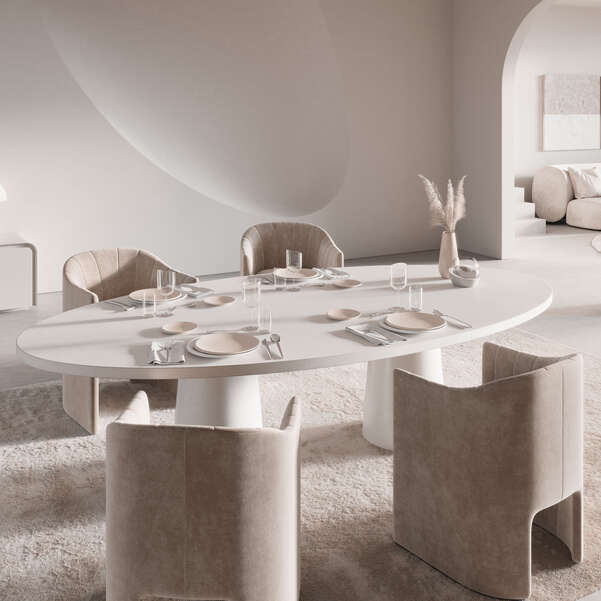 NEWMOON Piatto da dessert/ colazione - Beige, Ø24,2 cm, Premium Porcelain