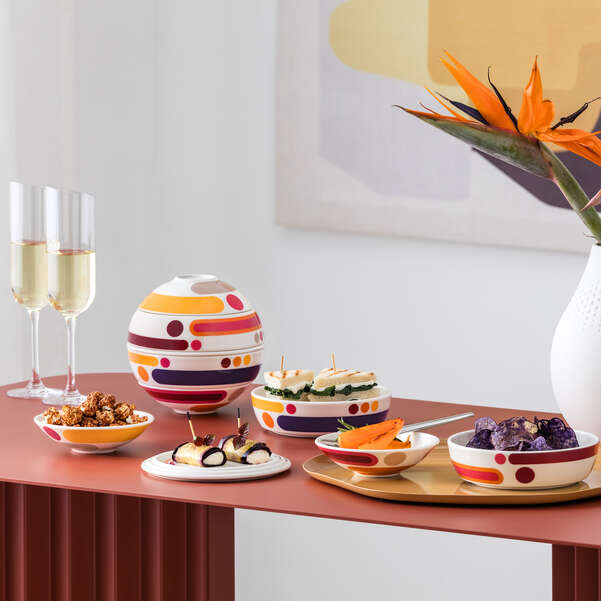 LA PETITE BOULE Set per l'aperitivo - Multicolore, Premium Porcelain