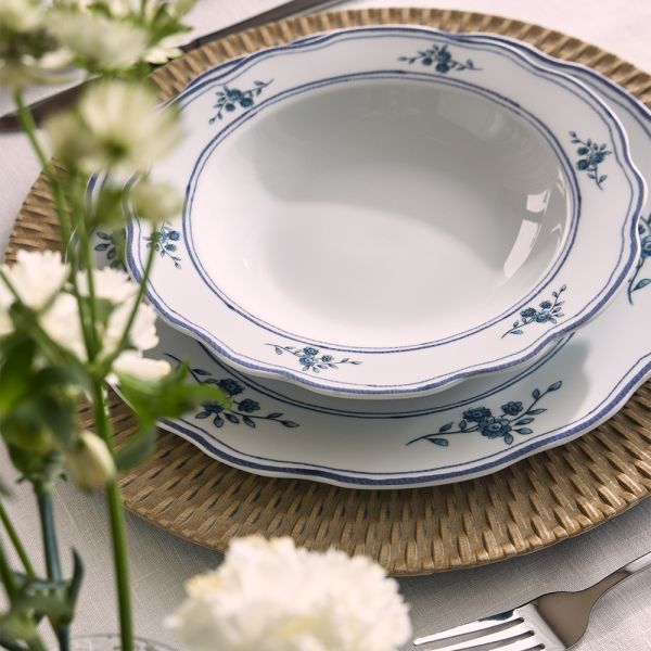 Servizio piatti 18 pezzi HERITAGE FLORALS - Porcellana Blu