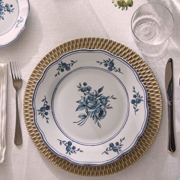 Servizio piatti 18 pezzi HERITAGE FLORALS - Porcellana Blu