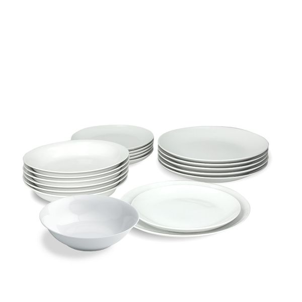 Servizio piatti 19 pezzi METROPOLIS - Porcellana Bianco