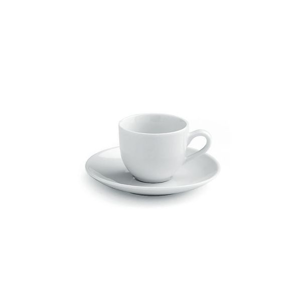 SET 6 tazze caffè con piattino METROPOLIS - Porcellana Bianco