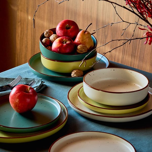 Servizio piatti 18 pezzi ARDENNE URBAN - Stoneware Multicolor
