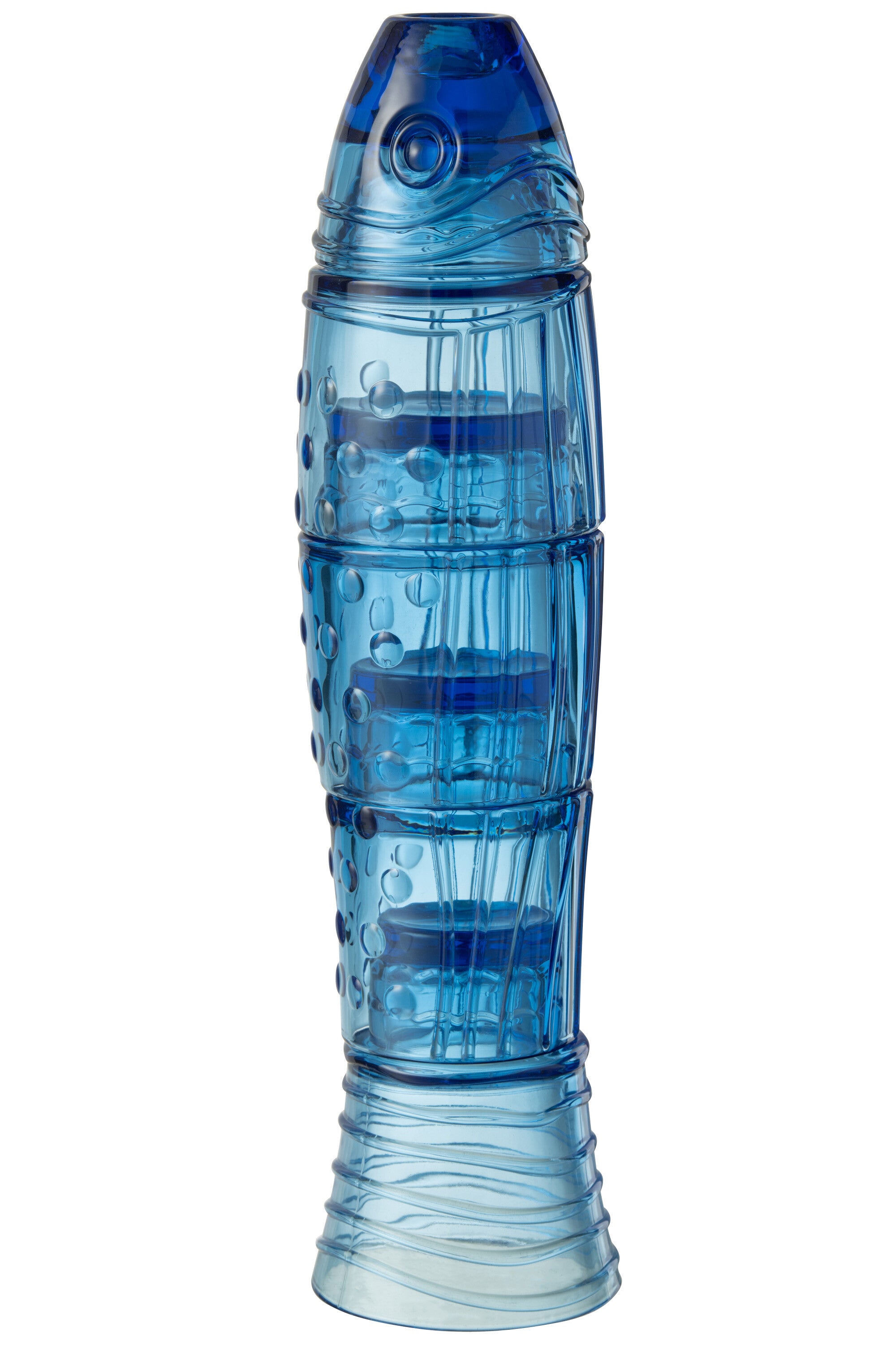 Bicchiere Pesce Vetro Blu