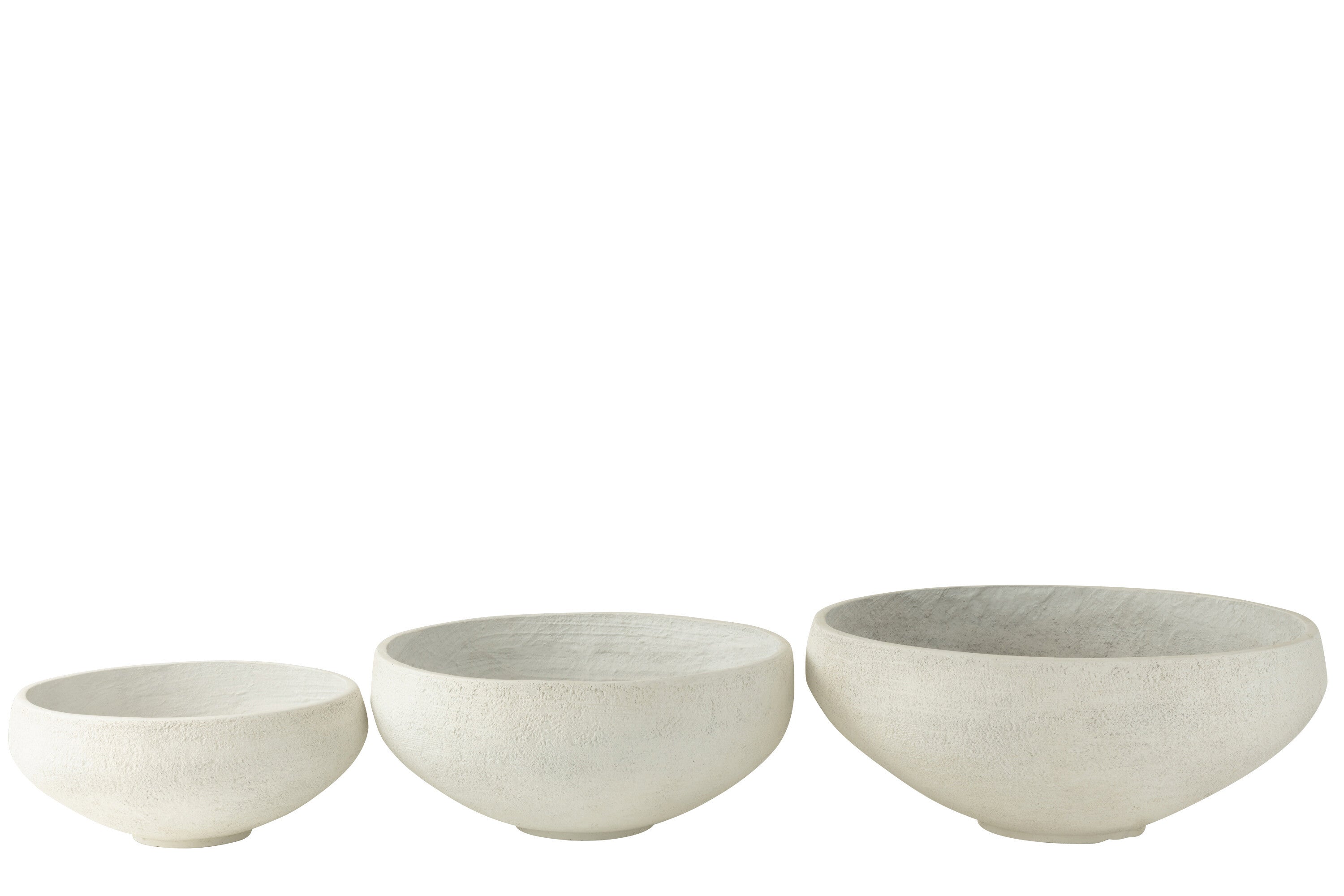 Set 3 Piatti Argilla Bianco