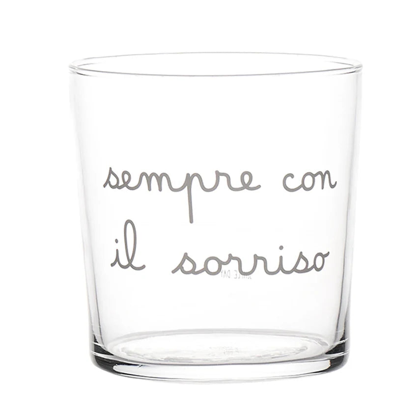 SET 6 bicchieri "Sempre col sorriso" - 35 CL