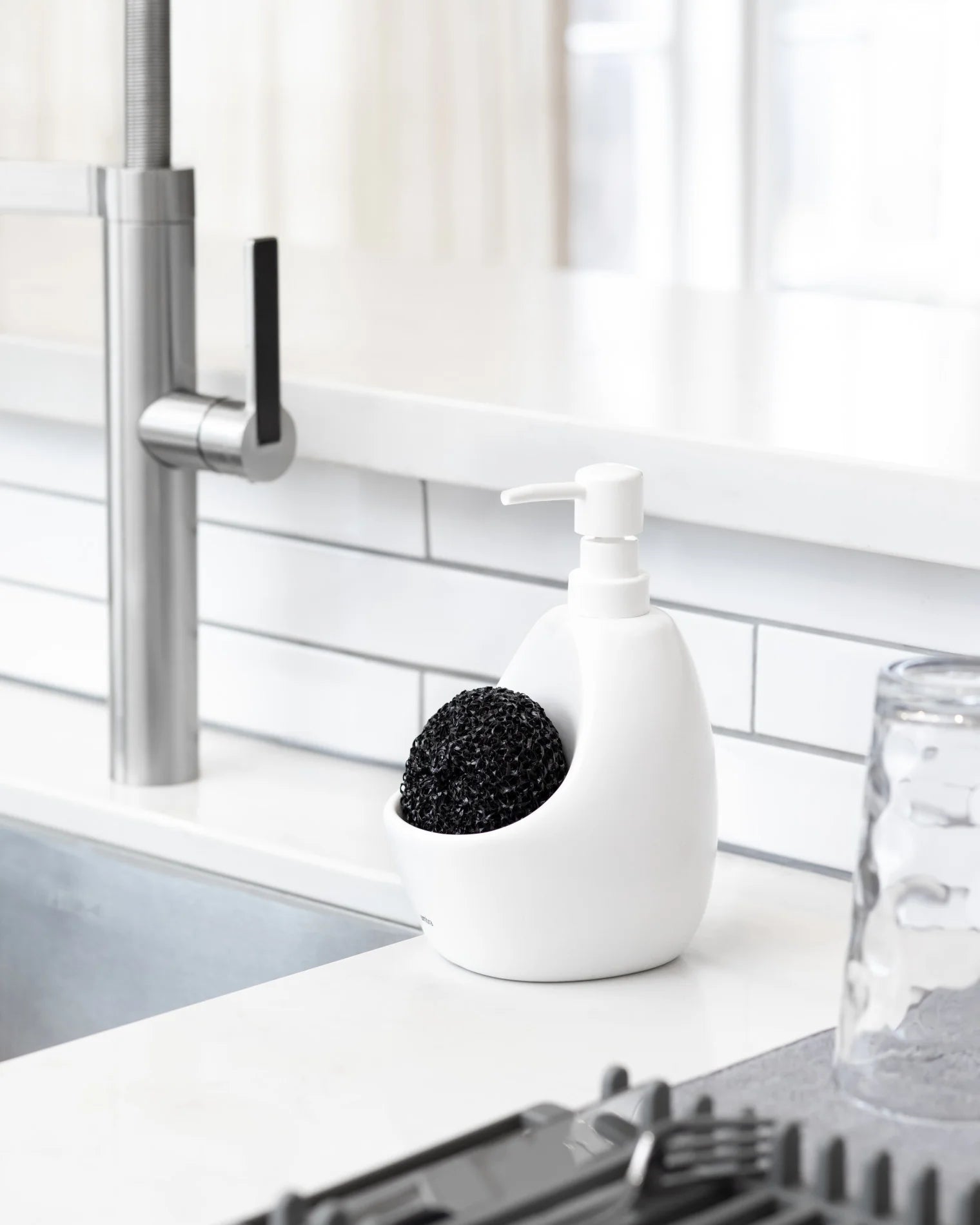 JOEY Dispenser per sapone e paglietta abrasiva