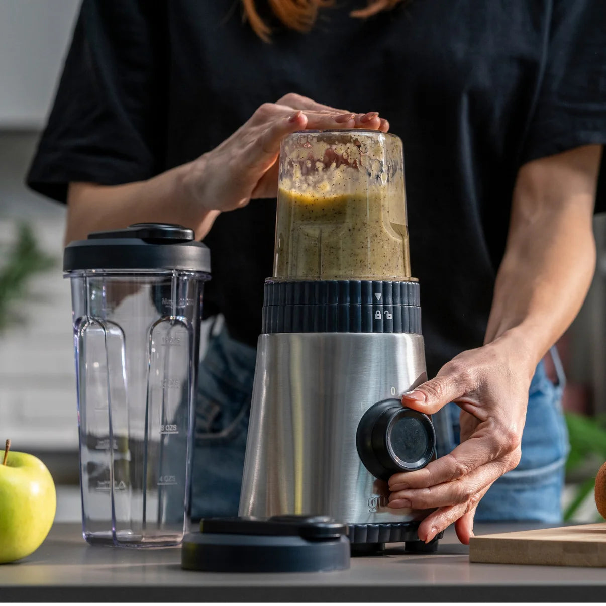SOUSCHEF FRULLATORE PORTATILE ON-THE-GO CON BICCHIERE - Antracite