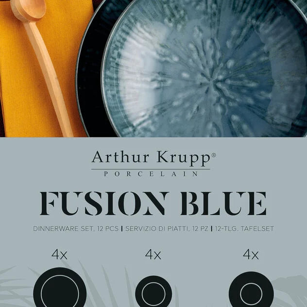 FUSION SET Piatti 12 PZ - Blue