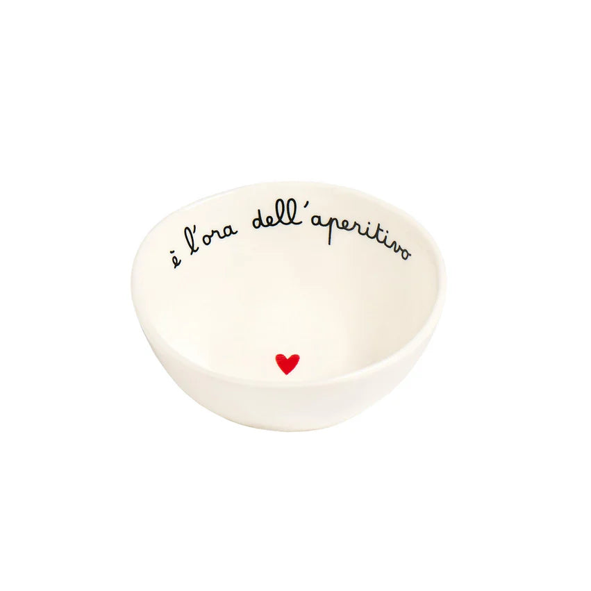 Set 4 Coppette in gres "E' l'ora dell'aperitivo"