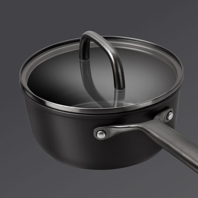 MILANO Casseruola in Alluminio 1 Manico e Coperchio - 18 cm, CERAFORCE Titanium