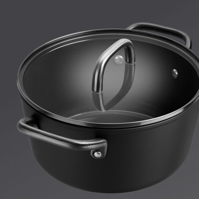 MILANO Pentola in Alluminio con coperchio - 24 cm, CERAFORCE Titanium