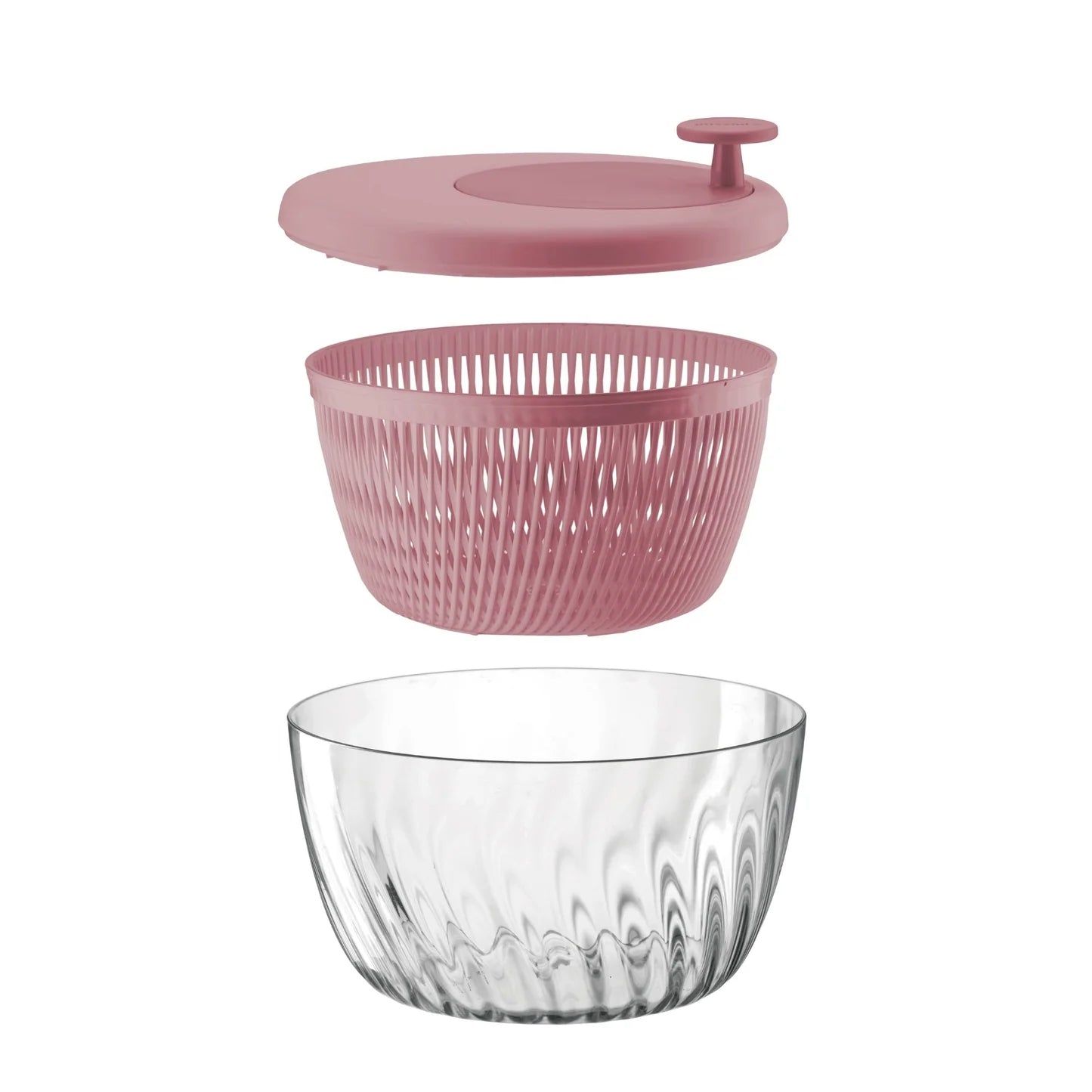 SPIN&STORE - CENTRIFUGA INSALATA CON COPERCHIO - 26 CM Mauve