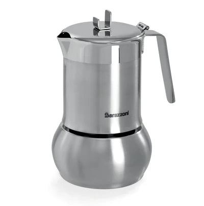CaffeTummy Caffettiera con riduttore in Acciaio inox - 4 Tazze
