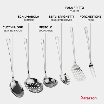Mediterranea SET mestoli in Acciaio Inox 18/10 - 6 pezzi