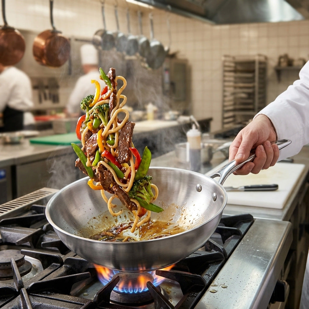 WOK in Acciaio Inox PRO - 28cm