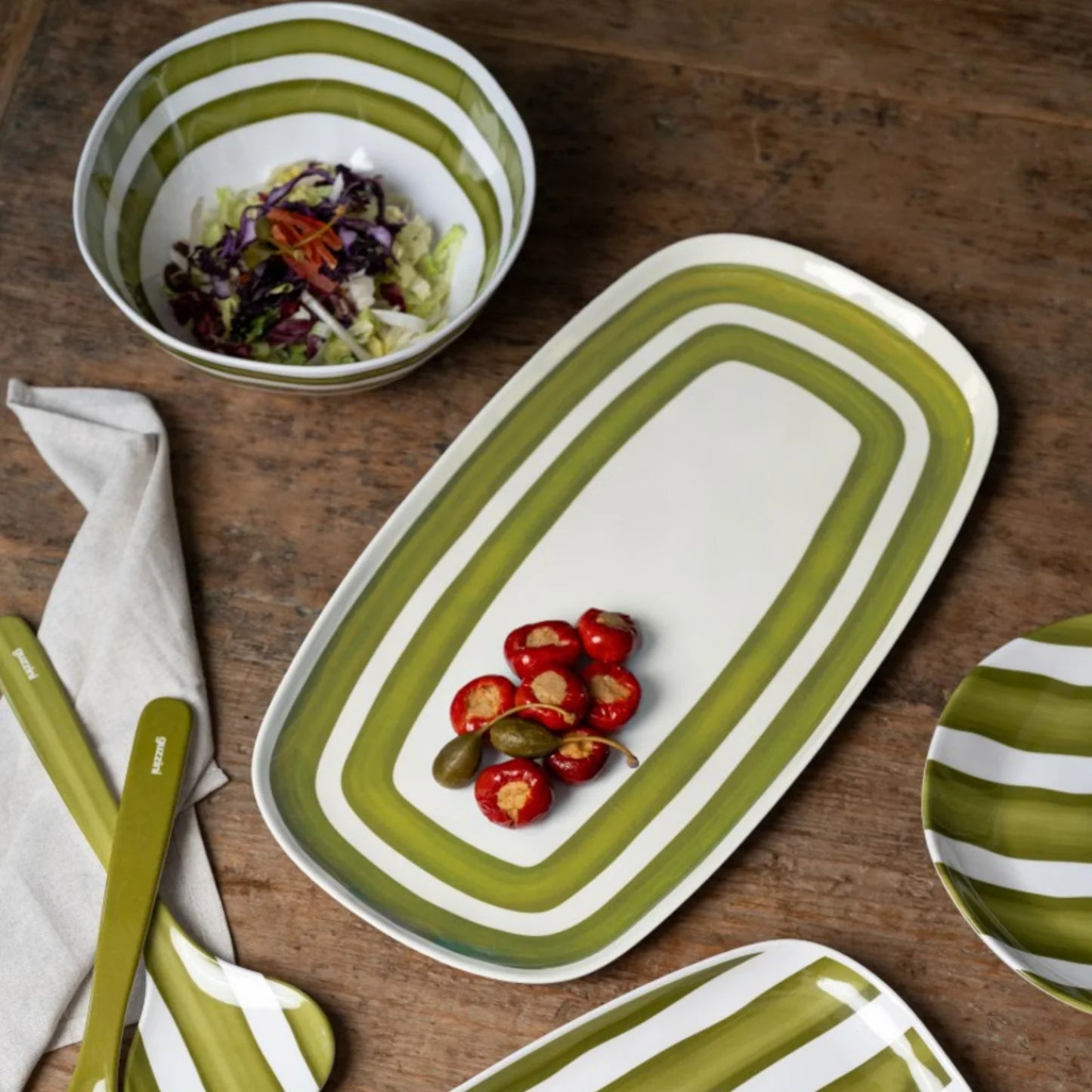 RIVIERA VASSOIO L - Melammina Avocado Green
