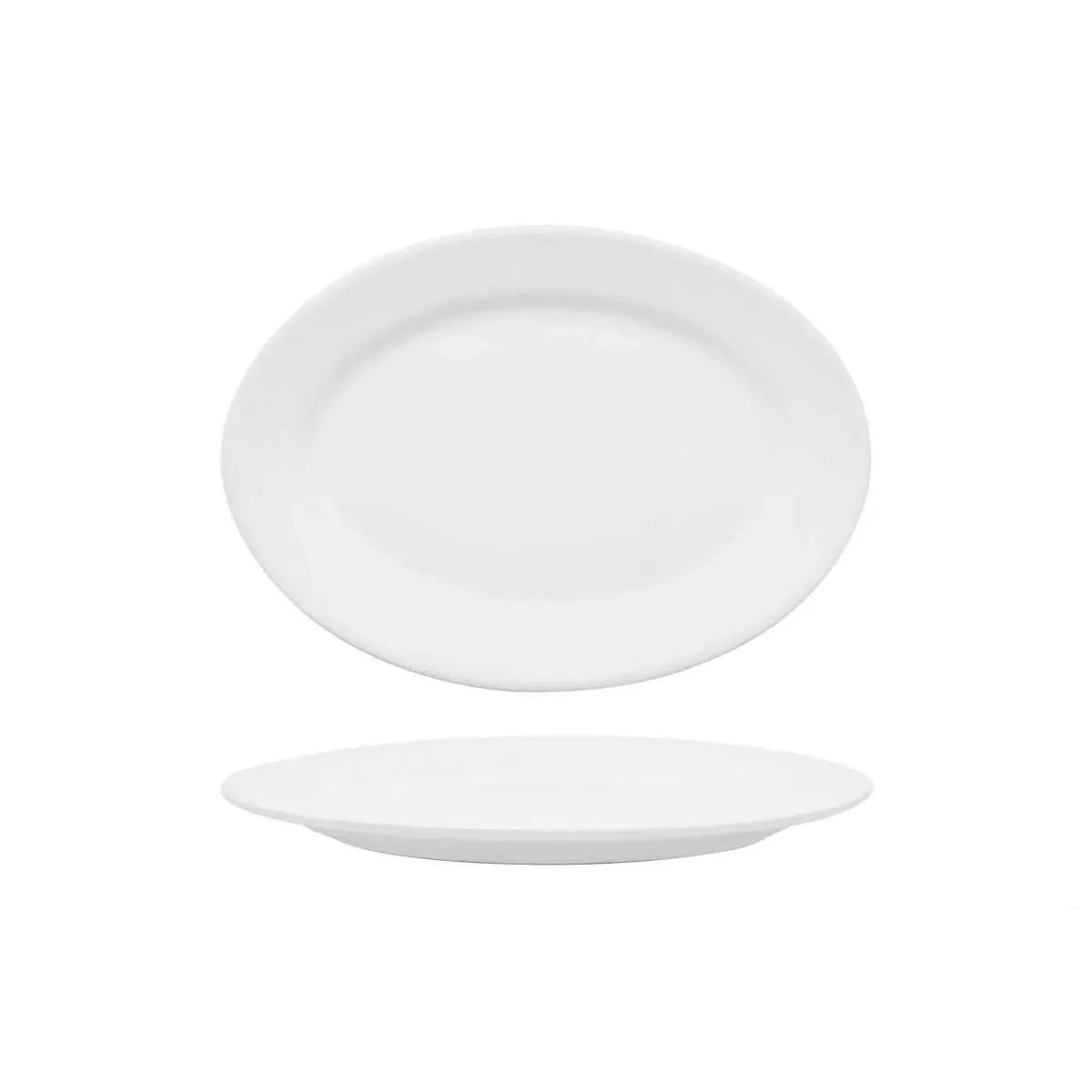 CLASSIC WHITE - VASSOIO OVALE CM31 CON FALDA