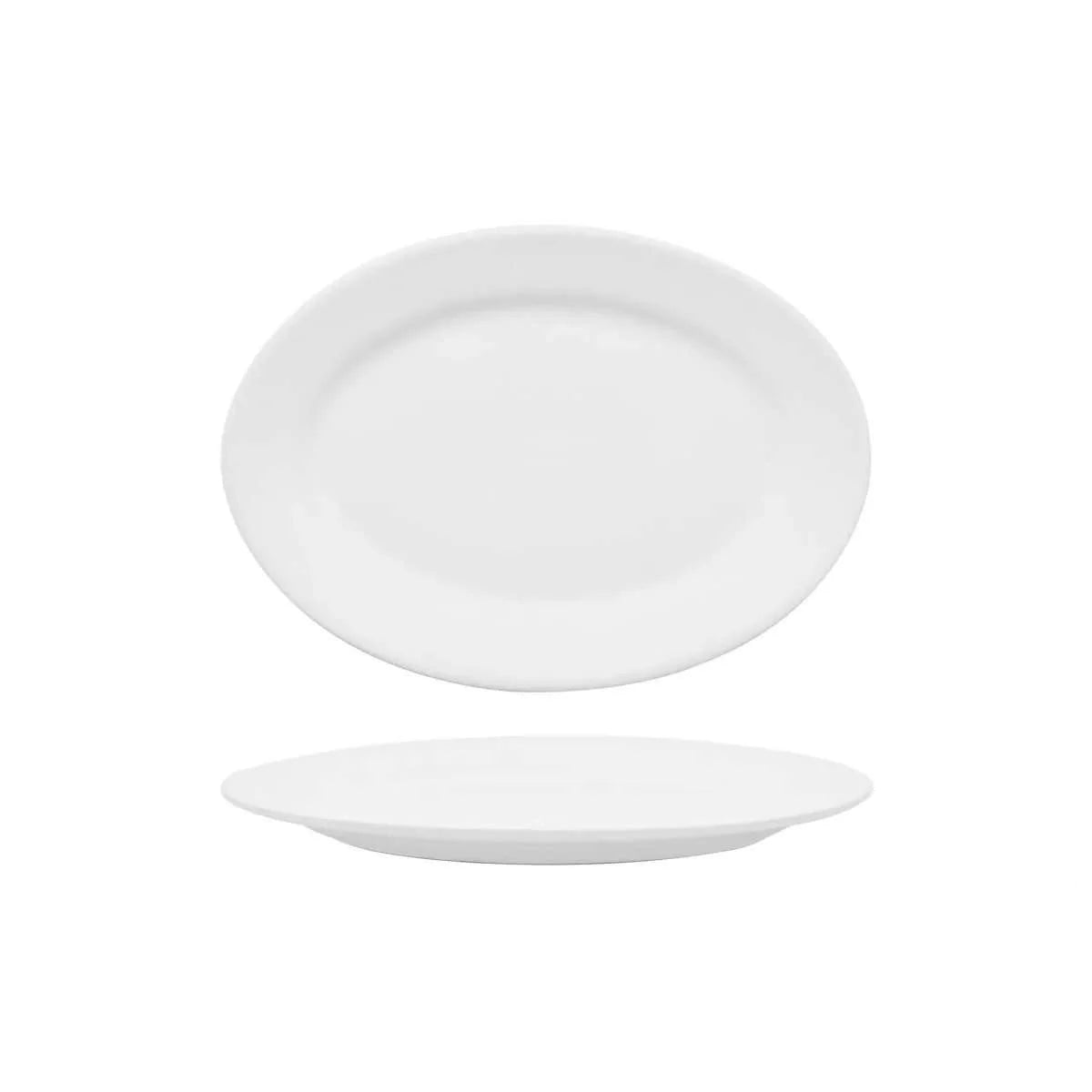 CLASSIC WHITE - VASSOIO OVALE CM 36 CON FALDA