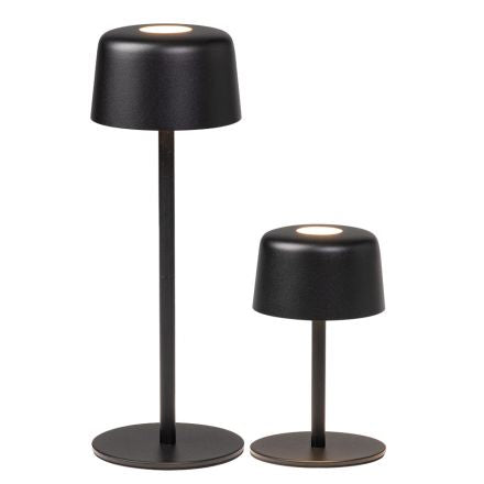 Ailati 1+1 Lampada da Tavolo Nero Opaco