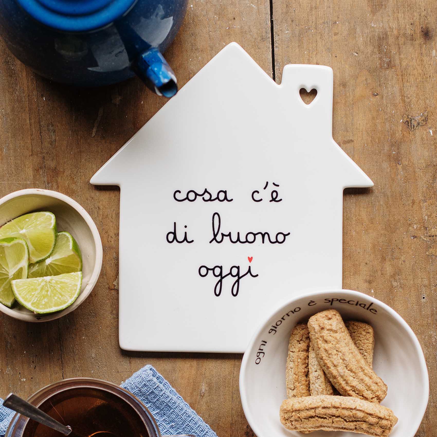 Sottopentola casa in Gres "Cosa c'è di buono oggi"