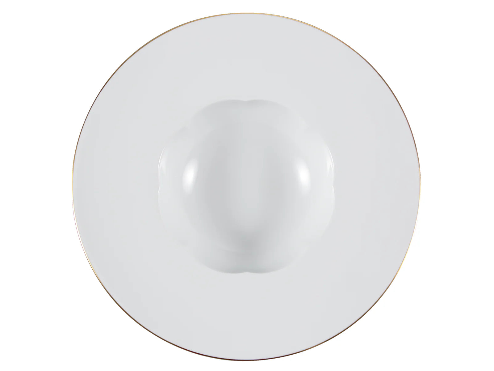 Sonetto piatto gourmet fondo in porcellana 28 cm filo oro