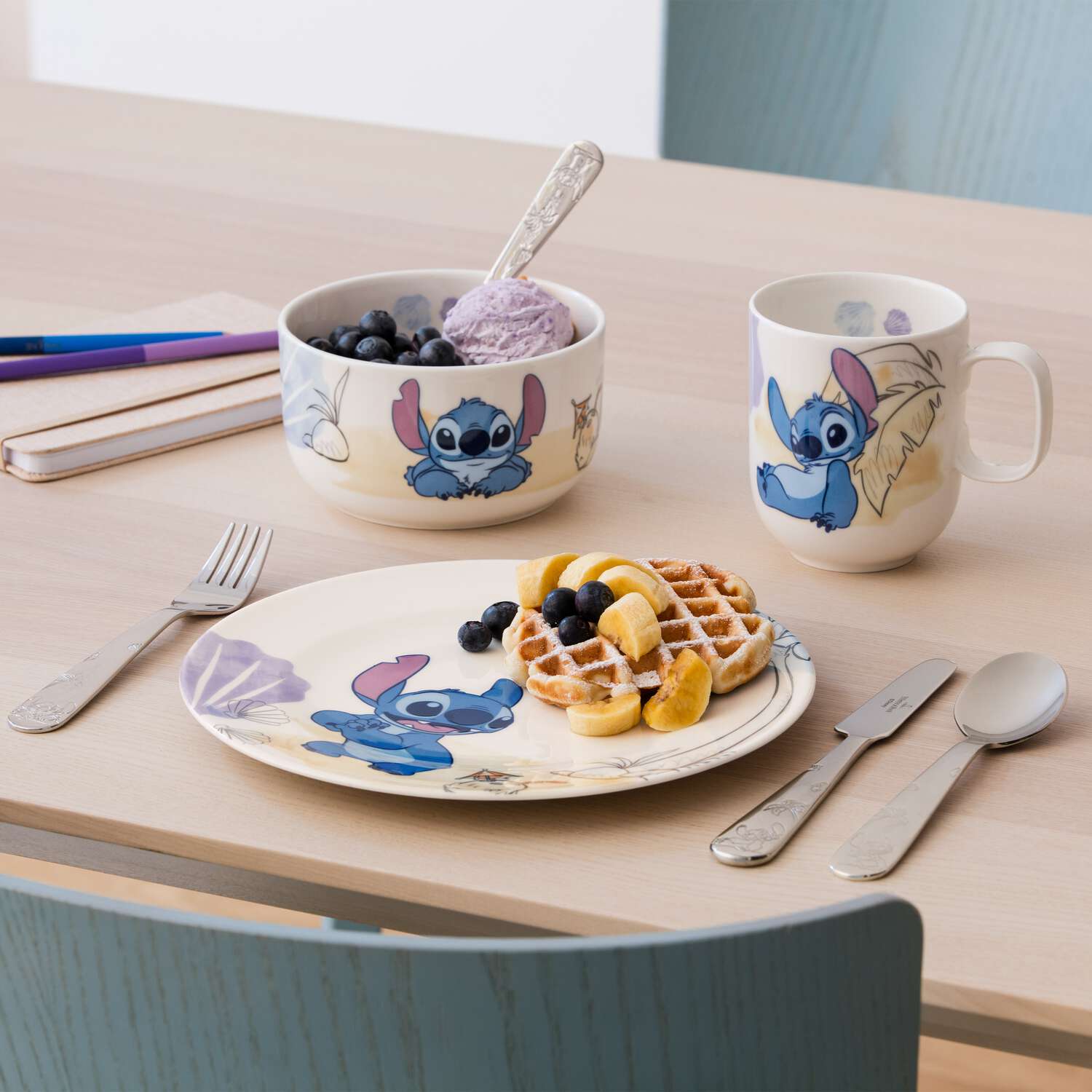 Disney Stitch Ciotola per cereali per bambini in porcellana