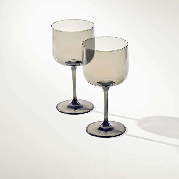 Like Glass Bicchiere da vino grigio, 200 ml, vetro di cristallo