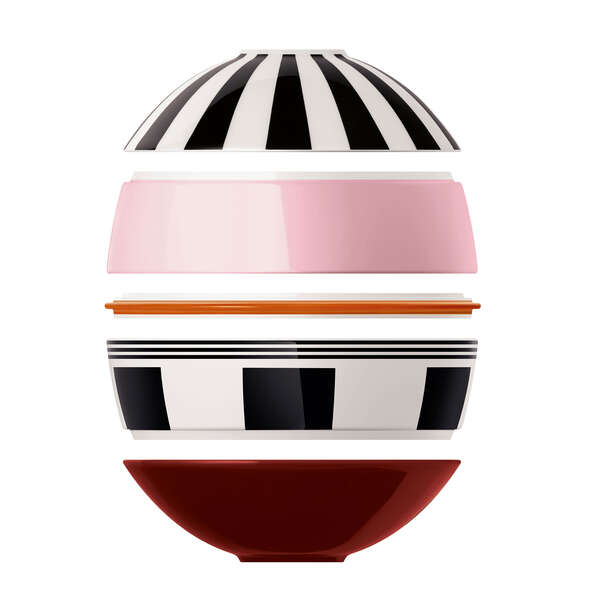 La petite Boule Set per l'aperitivo multicolore, Premium Porcelain
