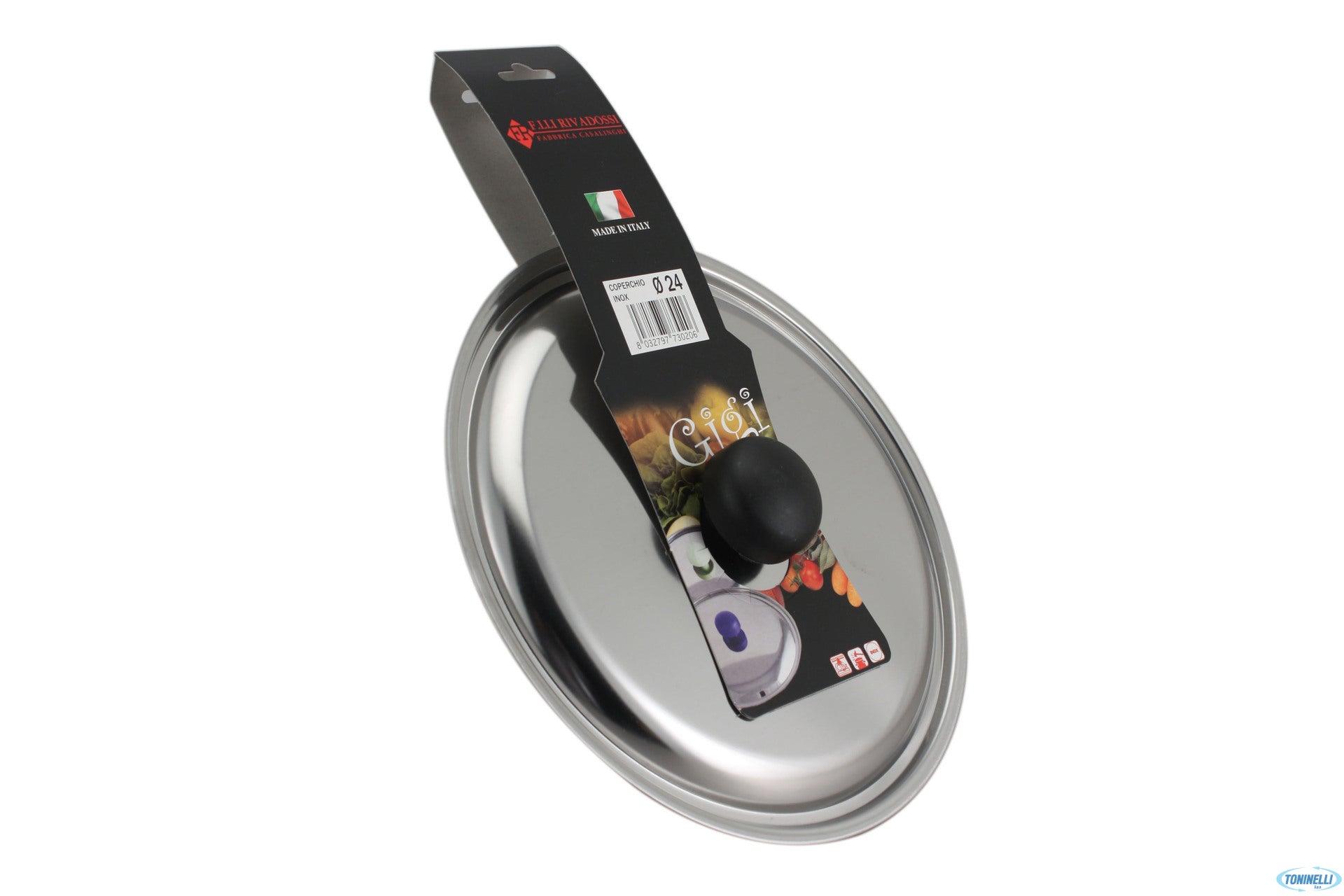 COPERCHIO INOX CM.18 POMOLO PLASTICA