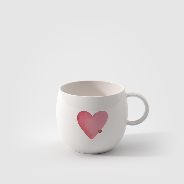 With Love Tazza con manico bianca, 290 ml