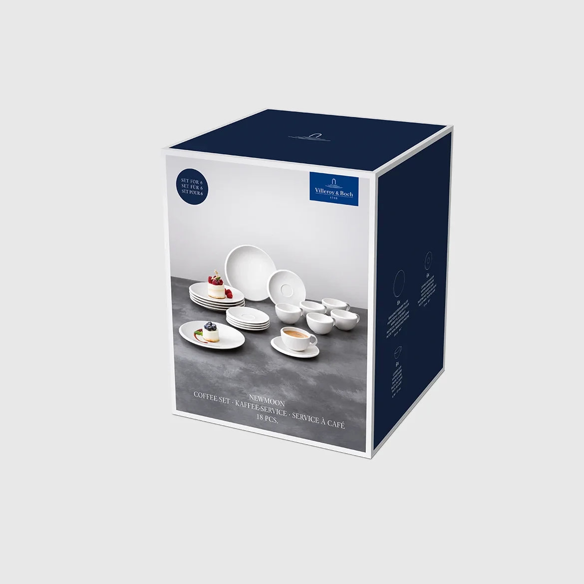 Set da colazione e caffè NewMoon per 6 persone, 18 pezzi