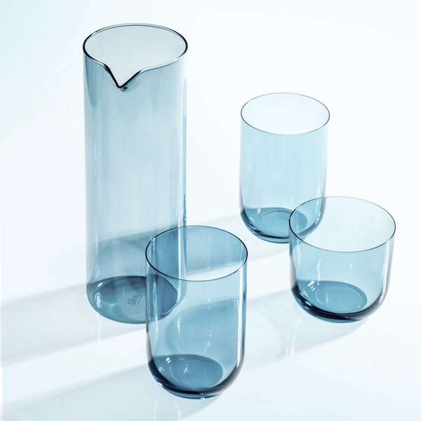 Like Glass Caraffa da acqua/ succo blu, 1000 ml