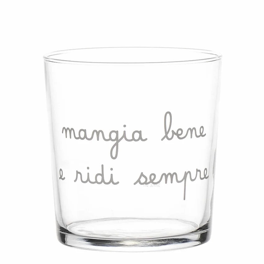 Bicchiere "Mangia bene e ridi sempre" 35 cl